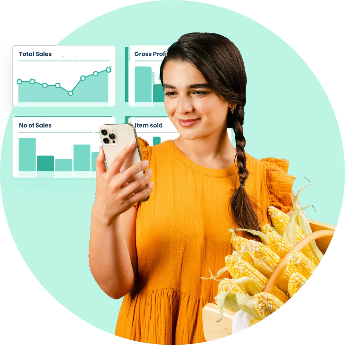 Selling with Kejabii on a phone